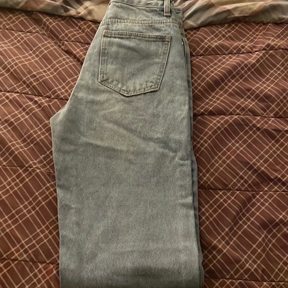 high waisted split hem jeans